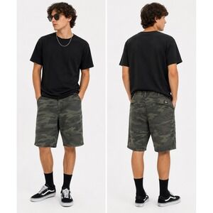 Dickies Cargo Shorts Mens 42 Green Camouflage Ripstop Utility Skater Gorpcore